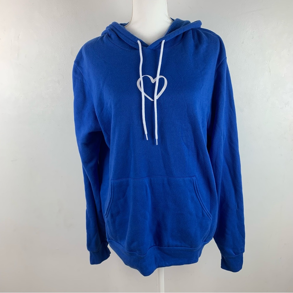 Bella Canvas Royal Blue Fleece Hoodie Size Large